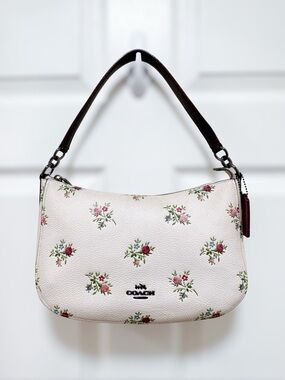 Coach Chelsea 2-Way Shoulder Crossbody Bag With Cross Stitch Floral Print